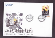 Wyspy Owcze - 2000 rok - FDC Koperta - znaczki nr 362