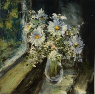 Bukiecik" obraz olejny na płótnie 30x30cm , oryginał Garncarek Al,,,