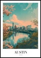 A2 PLAKAT MIASTO AUSTIN USA STANY ZJEDNOCZONE STAN TEKSAS
