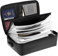 ORGANIZER NA DOKUMENTY OGNIOODPORNY A4 TECZKA NA ZAMEK BŁYSKAWICZNY CZARNY