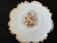 Francja talerz, obraz z amorkami XIX w