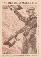 N134 DZIEŃ ZNACZKA POCZTOWEGO 1942 ŻOŁNIERZ KRIEGSMARINE RÓWNE RÓWNE NIEMCY