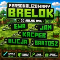 Brelok Minecraft z imieniem | personalizowany breloczek | Na prezent