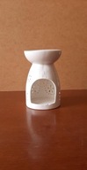 Biały ceramiczny świecznik / kominek / podgrzewacz do olejków eterycznych