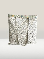 MAMAJASTUDIO Torba na zakupy,bawełniana torebka na ramię,shoperka kwiatki