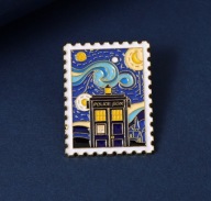 Dr Who jak Van Gogh przypinka pins