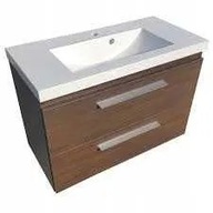 Szafka łazienkowa wisząca 80 cm + umywalka 81 cm – Dąb Palermo