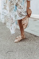 Manebi Skórzane Buty Klapki Różowe r. 41-42