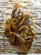 Swieta Rodzina Plaskorzezba Drewno