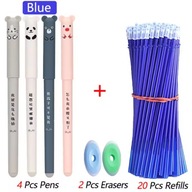 Zmazywalny żel długopisy atrament żelowy 4 + 2 + 20 (niebieski)