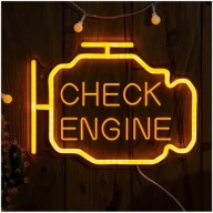 NEON LED CHECK ENGINE REKLAMA SZYLD DO WARSZTATU GARAŻU DLA MECHANIKA USB