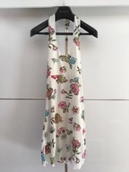 LETNIA SUKIENKA Z WIĄZANIEM NA SZYI ROZ.S KWIATY