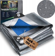 Plandeka plandeki 4x6m WZMACNIANA WODOODPORNA MROZOODPORNA 120g okrycie