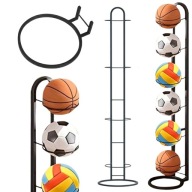 STOJAK NA PIŁKI METALOWY ORGANIZER REGAŁ 4 POZIOMY STAL WĘGLOWA 89,5CM