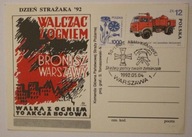DZIEŃ STRAŻAKA '92, WALCZĄC Z OGNIEM BRONISZ WARSZAWY - WARSZAWA 1992