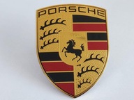 PORSCHE 18- MACAN PANAMERA BOXTER ZNACZEK EMBLEMAT LOGO MASKI 9P1853601
