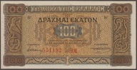 Grecja 100 drachm 1941 - stan 1/2
