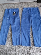Spodnie robocze COMFORT BLUE niebieskie 164/82-86 NOWE + używane do pasa