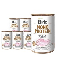 ZESTAW Brit Mono Protein MOKRA MONOBIAŁKOWA karma dla psów KRÓLIK 400g