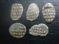 IV.Zestaw kopiejek do identyfikacji,5 szt.srebro.