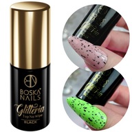 Boska Nails Top No Wipe Glitteria Black lakier hybrydowy do paznokci