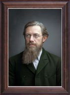 Obraz Jan Czerski portret w drewnianej ramie ze szkłem