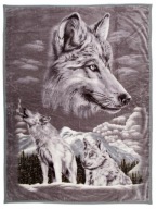 Koc Elway akryl 240 cm x 200 cm szary wilk