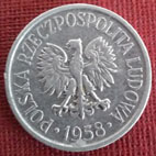 POLSKA - 5 groszy 1958 Al.