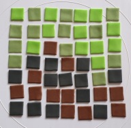 Kwadraciki 2x2 cm Minecraft dekoracja z masy cukrowej na tort