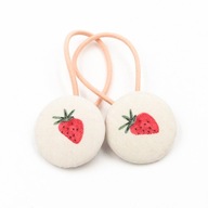 Momilio handmade Gumki do włosów w truskawki Kolekcja Strawberry