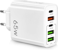 ŁADOWARKA USB C, 5 PORTÓW USB,SZYBKA ŁADOWARKA PD 65W, ŁADOWARKA DO LAPTOPA