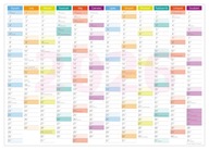 PLANER ŚCIENNY 2026 SUCHOŚCIERALNY A1 NAKLEJANY PRZEKLEJANY DUŻY KALENDARZ