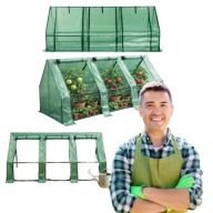 MINI SZKLARNIA OGRODOWA FOLIOWA TUNEL DO UPRAWY ROŚLIN FOLIAK 270×90X90 CM