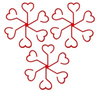 Podpora do roślin kwiatów doniczkowych podpórka chwytak czerwone PLA 3 szt.