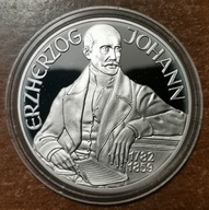 31. Austria 100 szylingów, 1994 Erzherzog Johann, PROOF Srebro Ag