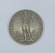 WATYKAN - 2 liry 1932 - PIUS XI - ładna