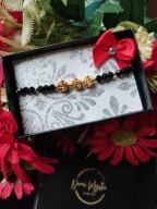 Bransoletka Trzy Różyczki Hematyt Walentynki Dzień Kobiet Prezent