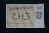 Banknot Litwa 1 Talonas 1991rok st 1 !!!