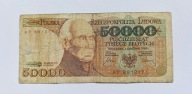 50000 ZŁOTYCH 1989 seria AP, rzadsza