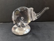 Szklany słoń – polskie szkło artystyczne, styl Krosno kropla