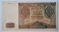 Banknot Generalna Gubernia 100 zł 1941 rok SERIA: A /290