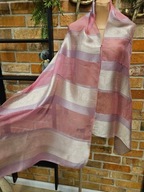 apaszka długi szal duża chusta chustka jedwabna jedwab silk wzór 50x160cm