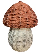 Pleciony wiklinowy kosz w kształcie grzyba