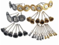 Zestaw 36 szt Szczotki Druciane Mosiężne Do Wiertarki Wiertarki Trzpień 3mm