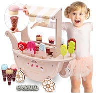 DREWNIANA ZABAWKA EDUKACYJNA LODZIARNIA ZESTAW DO LODÓW DLA DZIECI 3+