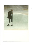 Pocztówka - T.Hocks, Zima i człowiek na szczudłach