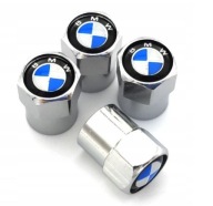 Nakrętki kapturki na wentyle BMW - srebrne (4szt.)