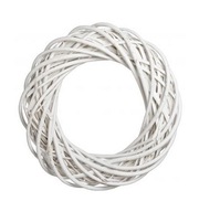 WIANEK WIKLINOWY 30cm BIAŁY GRUBA WIKLINA RATTAN