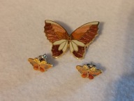 Uroczy komplet broszka i kolczyki