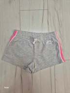Krótkie spodenki szorty dziewczęce H&M 134 jasnoszare